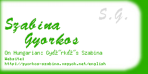 szabina gyorkos business card